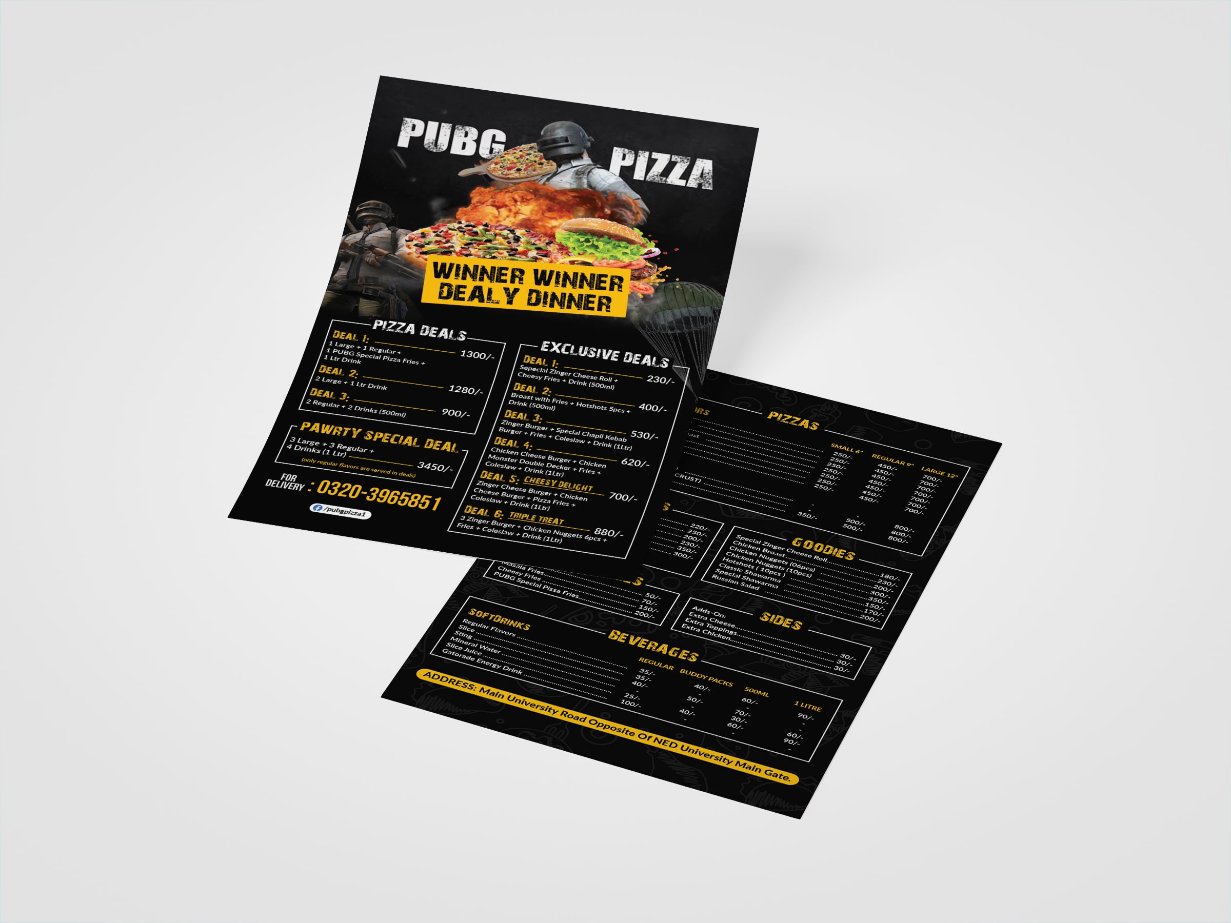 Modern double vertical flyer design sample in Illinois