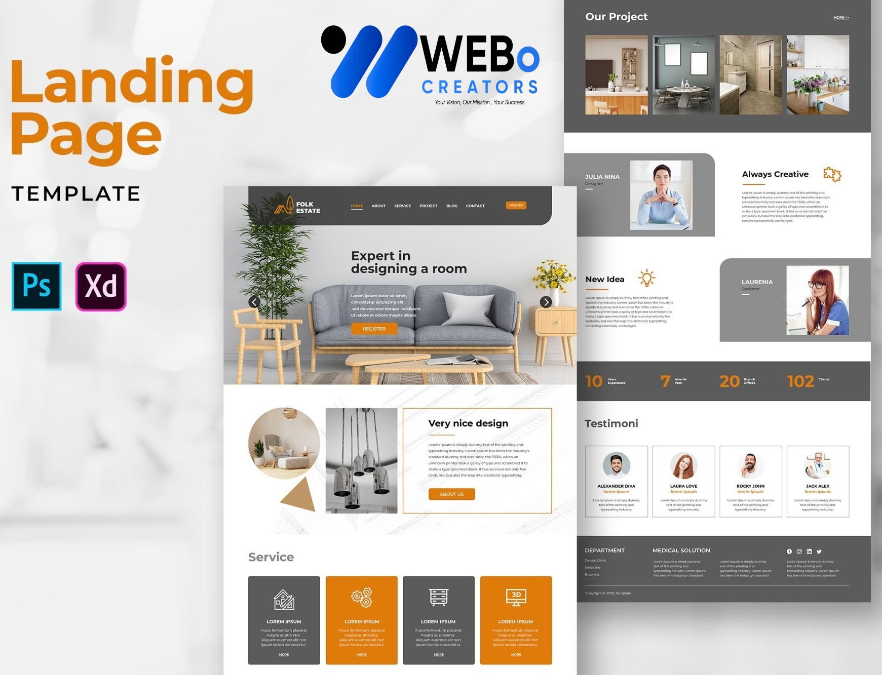Creative Landing Page Designs, Themes, Graphic Elements for Illinois Businesses 2026
